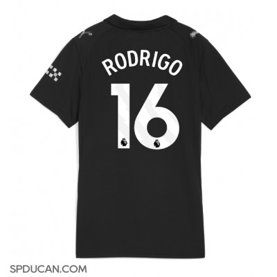 Zenski Nogometni Dres Manchester City Rodri Hernandez #16 Gostujuci 2025-26 Kratak Rukav Zenski Nogometni Dres Manchester City Rodri Hernandez #16 Gostujuci 2025-26 Kratak Rukav